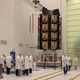 OneWeb engineers preparing the satellites for launch.